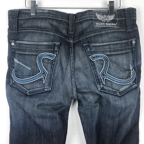 Rock & Republic Button Fly Floyd Denim Jeans 33 Y2K 90s - Picture 4 of 9